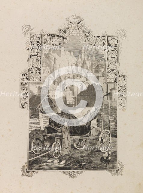 Frontispiece to novelette Tarantas (The Tarantass) by Vladimir Sollogub, 1845. Creator: Gagarin, Grigori Grigorievich (1810-1893).