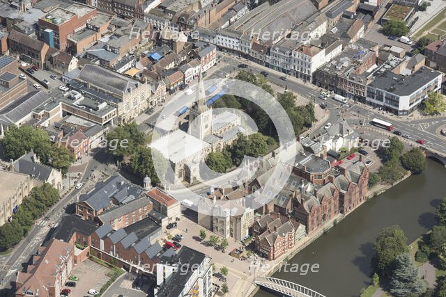 Corn Exchange, Church of St Paul and Shire Hall, Bedford, 2020. Creator: Damian Grady.