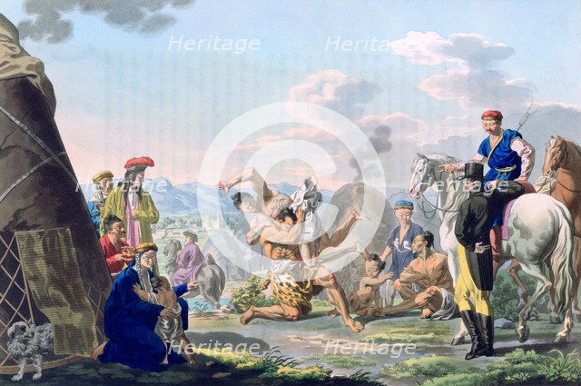 'Mongolian Fight', 1813. Artist: E Scotnikoff