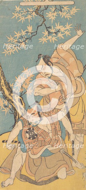 Scene From The Drama "Otokoyama Yunzei Kurabe", 12th month, 1768. Creator: Shunsho.