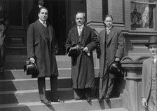 Ignacio Bonillas, Ambassador From Mexico with Secretaries: Juan B. Rojo; Bonillas..., 1917. Creator: Harris & Ewing.