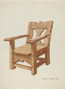 Chair, c. 1937. Creator: Majel G. Claflin.