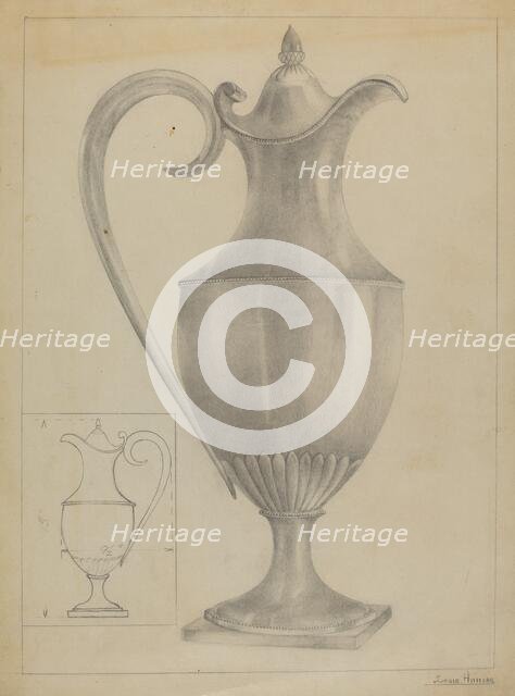 Silver Flagon, 1935/1942. Creator: Louis Annino.