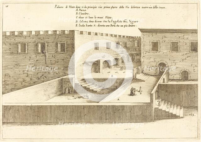 House of Pilate, 1619. Creator: Jacques Callot.