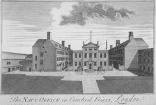 The Navy Office in Crutched Friars, City of London, 1720. Artist: Anon