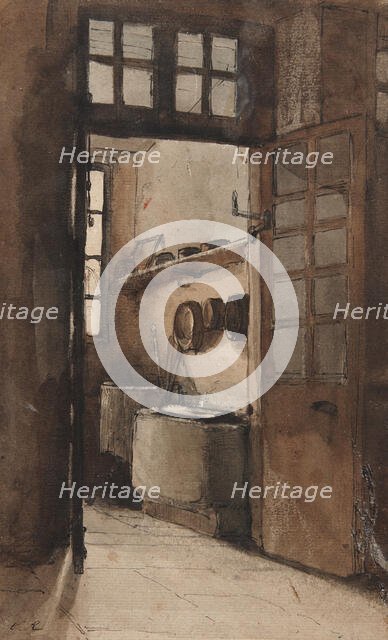 Kitchen Interior, c1862. Creator: Theodule Ribot.