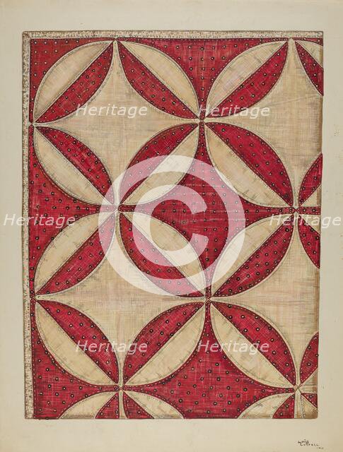 Quilt, 1940. Creator: Marie Lutrell.