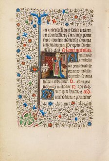 Saint Nicholas Rescuing Three Youths from a Tub; Book of Hours, about 1440-1450. Creator: Workshop of the Bedford Master.