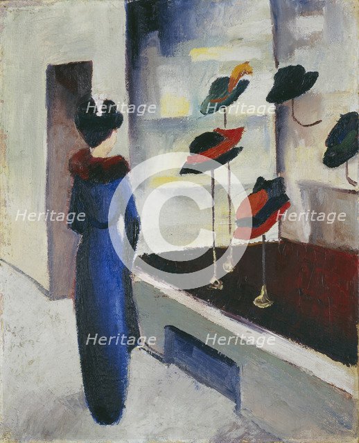 Hat Shop, 1913. Artist: Macke, August (1887-1914)