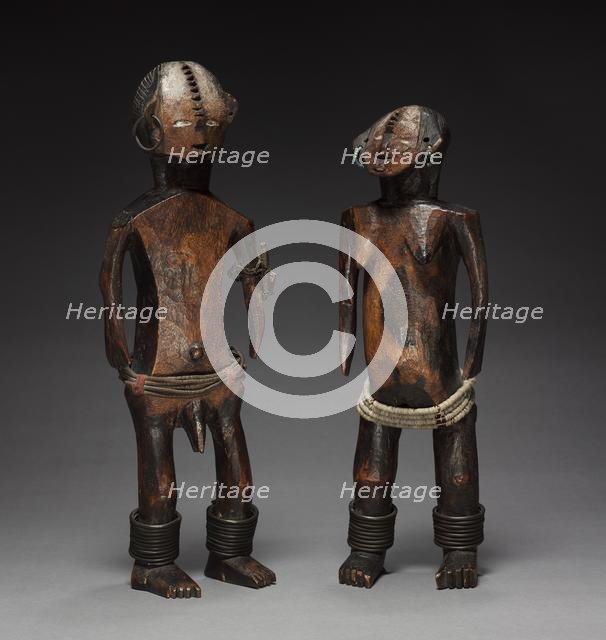 Pair of Figures, late 1800s-early 1900s. Creator: Unknown.