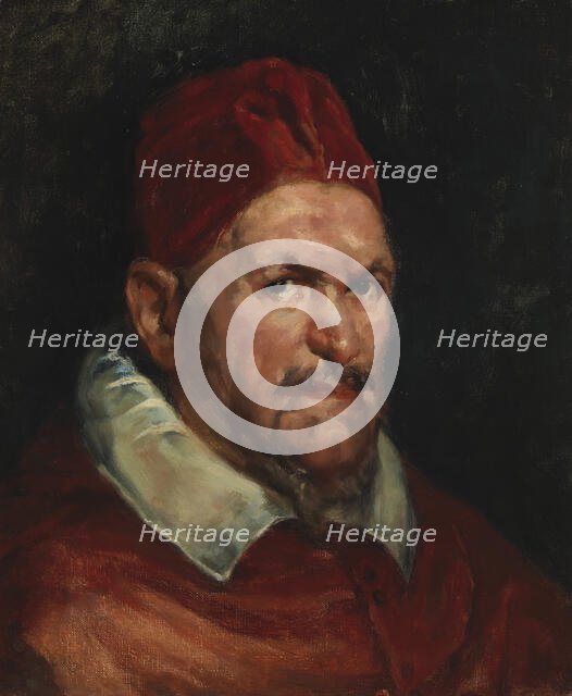 Portrait of Pope Innocent X, copy after Velázquez, 1892. Creator: Helene Schjerfbeck.