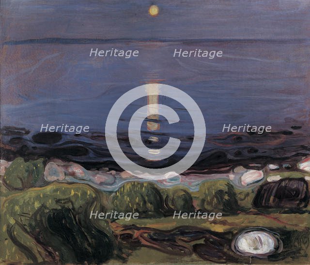 Summer Night by the Beach. Artist: Munch, Edvard (1863-1944)
