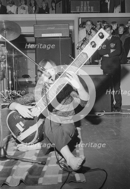 Dave Mason, guitarist with Traffic, in concert at Landskrona, Sweden, 1967. Artist: Unknown