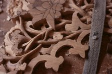 Tibetan refugee wood carving project, Dharamsala, India, 1988. Creator: Amanda Waite.
