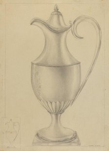 Silver Pitcher, 1935/1942. Creator: Hester Duany.