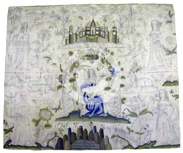 Picture (Unfinished Needlework), England, 17th century. Creator: Unknown.