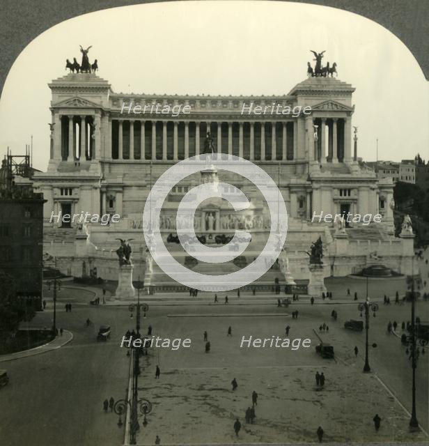 'Victor Emmanuel Monuments, Rome's Memorial to United Italy's First King and to Her Unknown Soldier' Creator: Unknown.