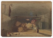 Sam Weller's Landlord in the Fleet, 1853-1855. Creator: James Abbott McNeill Whistler.
