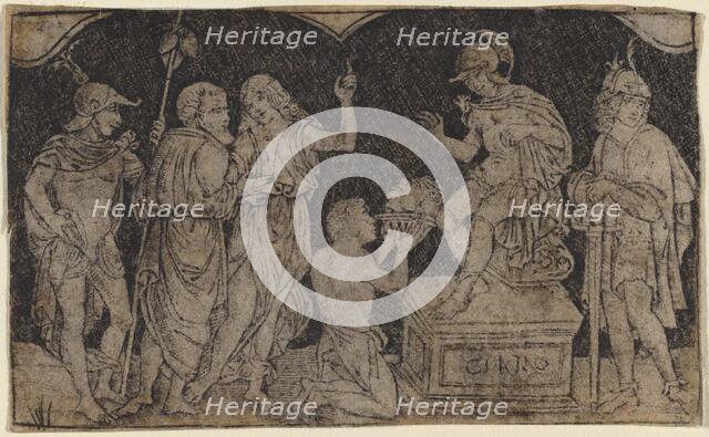 Artaxerxes Receiving the Head of Cyrus, c. 1490/1510. Creator: Peregrino da Cesena.