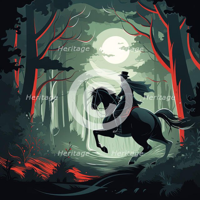 AI IMAGE - Dick Turpin, 1730s, (2023). Creator: Heritage Images.