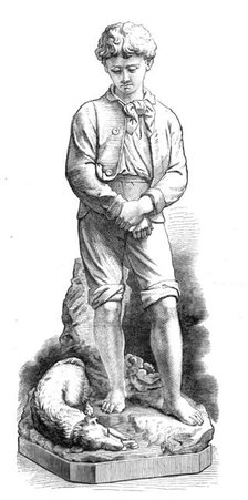 "Parted Friends" by G. Halse, from the Royal Academy Exhibition of last year, 1874. Creator: Unknown.