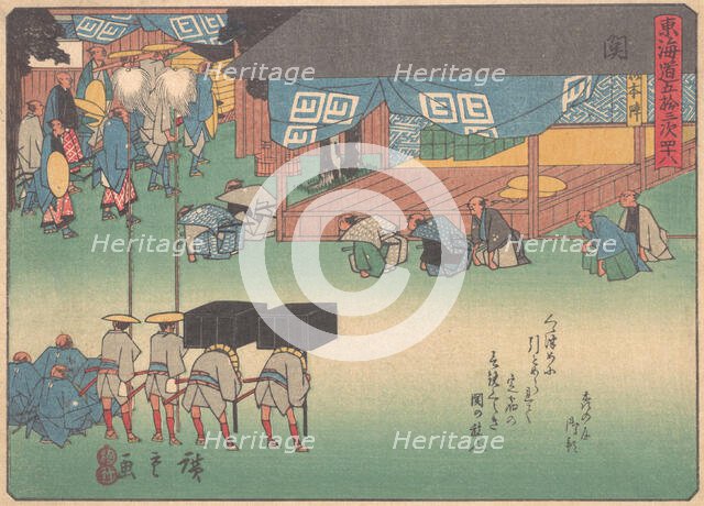 Seki, from the series The Fifty-three Stations of the Tokaido Road, early 20..., early 20th century. Creator: Ando Hiroshige.