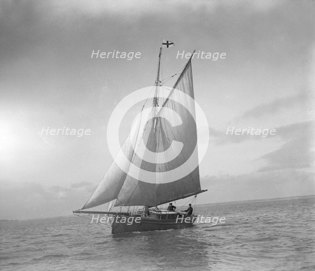 The cutter 'Sophie' sailing upwind. Creator: Kirk & Sons of Cowes.