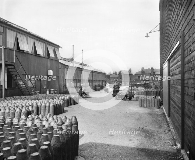 Cunard Shell Works, Bootle, Merseyside, September 1917.  Artist: H Bedford Lemere.