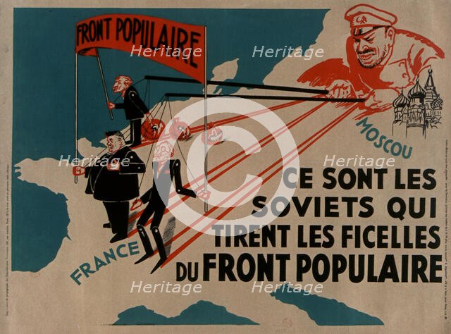 It is the soviets who pull the strings of the Front populaire, 1936. Creator: Anonymous.