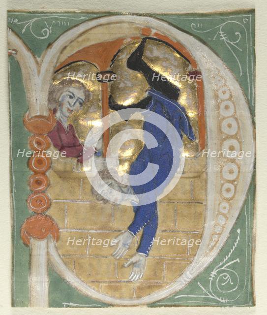 Historiated Initial (P?) Excised from a Bible, 1200s. Creator: Unknown.