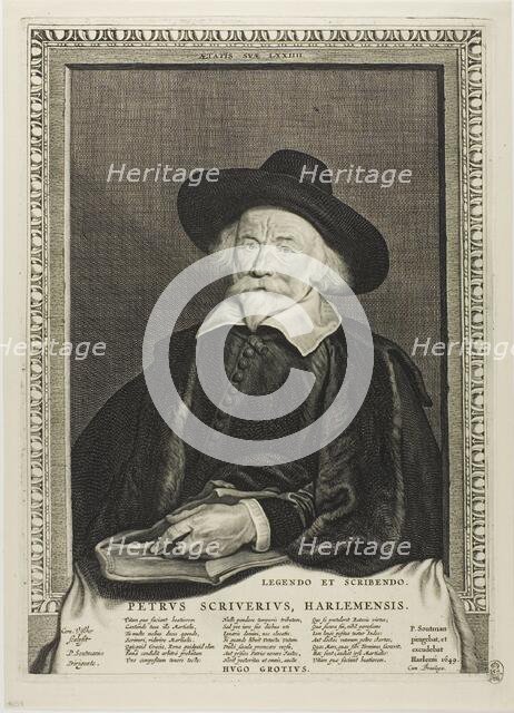 Peter Scriverius, from Quatuor Personae, 1649. Creator: Cornelis de Visscher.