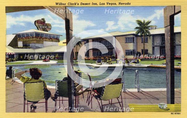 'Wilbur Clark's Desert Inn, Las Vegas, Nevada', postcard, 1950. Artist: Unknown