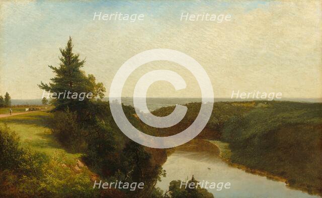 View on the Genesee near Mount Morris, 1857. Creator: John Frederick Kensett.