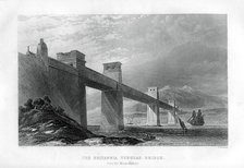 The Britannia Tubular Bridge over the Menai Straits, Wales, 1886. Artist: S Bradshaw