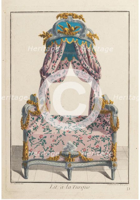 Lit à la Turque , ca 1788. Creator: La Mésangère, Pierre de (1761-1831).