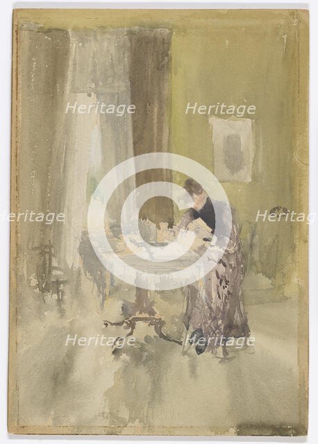 Violet and Amber - Tea, 1882-1884. Creator: James Abbott McNeill Whistler.