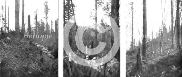 'En Alsace; Lignes de tranchees et elements de blockhaus et occupes par nos troupes', 1915. Creator: Unknown.