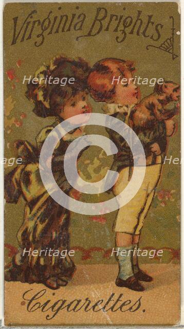 From the Girls and Children series (N64) promoting Virginia Brights Cigarettes for Allen &..., 1886. Creator: Allen & Ginter.