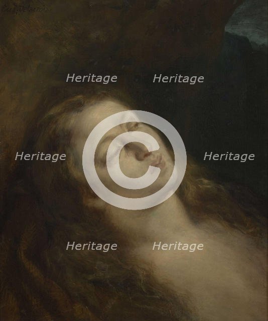 Saint Mary Magdalene in the desert, 1845. Creator: Delacroix, Eugène (1798-1863).