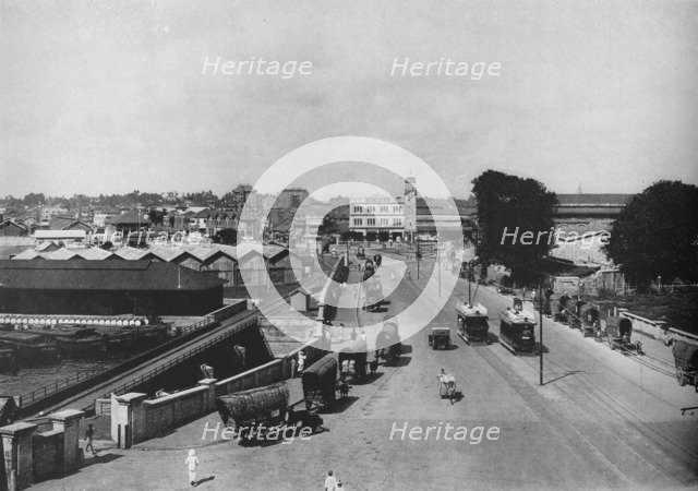 'View Towards the Pettah or Native Quarter, Colombo, Showing Khan Clock Tower', c1890, (1910). Artist: Alfred William Amandus Plate.