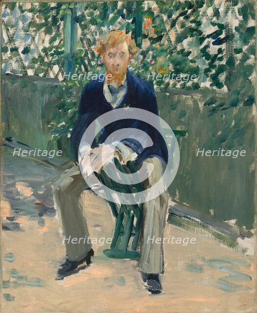 George Moore in the Artist's Garden, c. 1879. Creator: Edouard Manet.