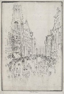 St. Dunstan's, Fleet Street, 1903. Creator: Joseph Pennell.