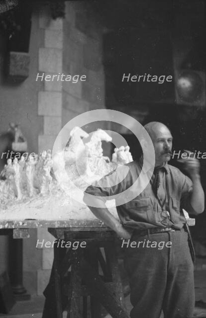 Borglum, Gutzon, Mr., portrait photograph, between 1915 and 1917. Creator: Arnold Genthe.