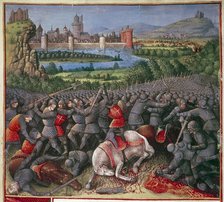 Battle during First Crusade (People's Crusade), 1096-1099, (c1490). Artist: Sebastian Marmoret French