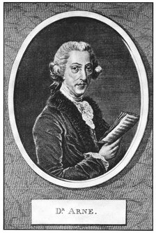 Thomas Augustine Arne (1710-1778), English composer. Artist: Unknown