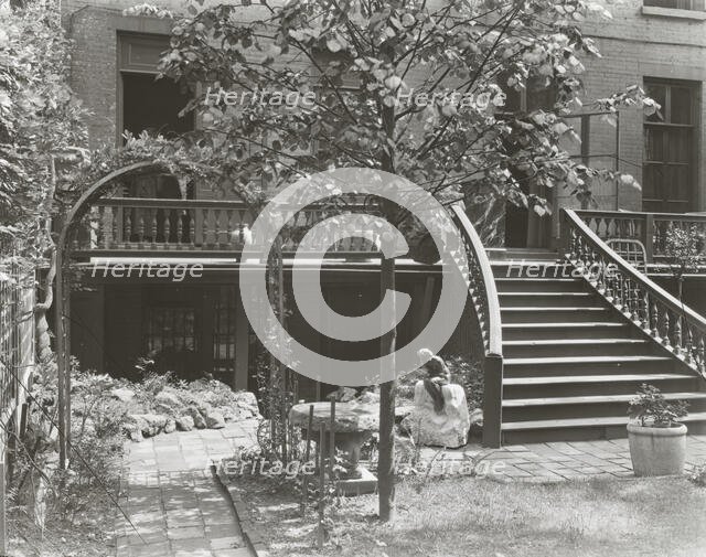 The Touchstone Garden, 118-120 East 30th Street, New York, New York, 1919. Creator: Frances Benjamin Johnston.