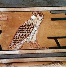 Owl, Hieroglyphic inscription on inner wall of coffin of steward, Seni, El Bersha, Egypt, c2000 BC. Artist: Unknown.