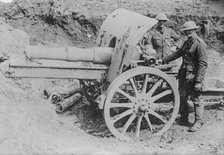 German 5.9 gun captured by British, 13 Feb 1917. Creator: Bain News Service.