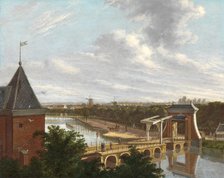 The Amsterdam Outer Canal near the Leidsepoort Seen from the Theatre, 1813. Creator: Johannes Jelgerhuis.