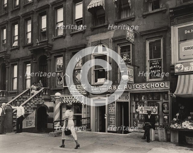 Harlem Street: II, 422-424 Lenox Avenue, 1938. Creator: Berenice Abbott.